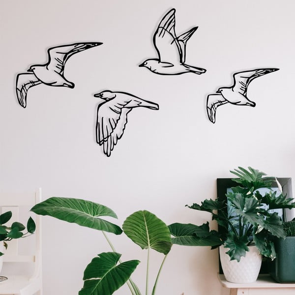 Kovinske stenska dekoracija v kompletu 4 ks 100x24 cm Zevahir – Wallity-image-3