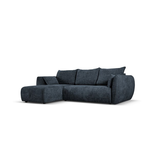Temno modra kotna sedežna garnitura (levi kot) Matera – Cosmopolitan Design-image-3