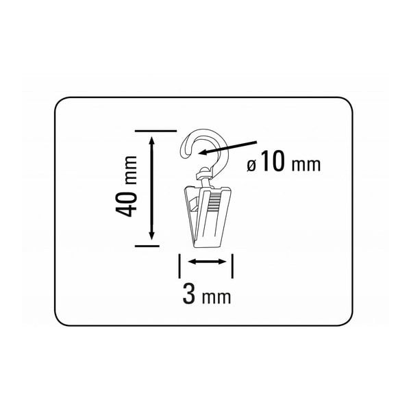 Rjave plastične ščipalke za zavese 10 ks – SP TREND-image-2