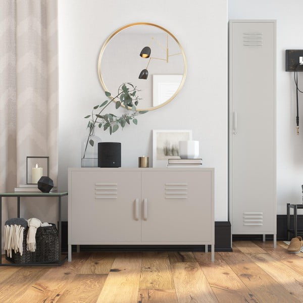 Kremno bela kovinska omarica 100x64 cm Bradford – Støraa-image-1