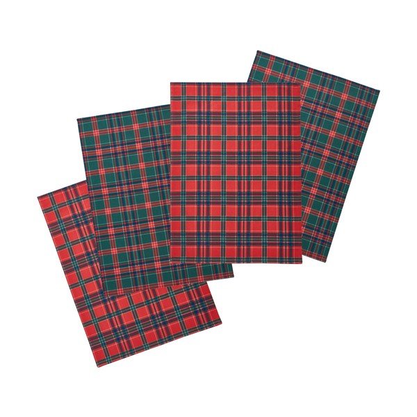 Bombažne kuhinjske krpe v kompletu 4 ks z božičnim motivom 70x50 cm Christmas Tartan Check – Catherine Lansfield
