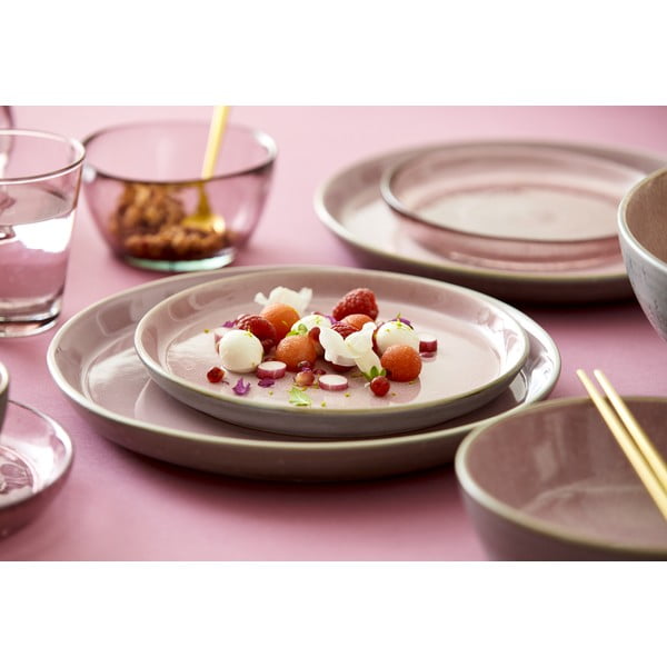 Rožnat/siv krožnik iz kamenine ø 27 cm Gastro Grey/Light Pink – Bitz-image-3