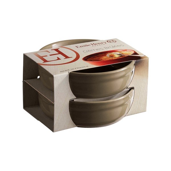 Komplet 2 posodic za peko crème brûlée koromačeve sive barve Emile Henry-image-1