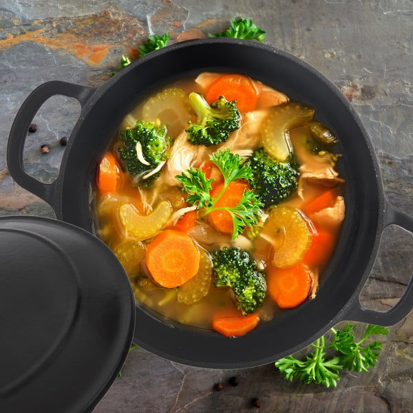 Litoželezen lonec s pokrovko za indukcijsko ploščo 3,3 l LITINA SMALT – Orion-image-4