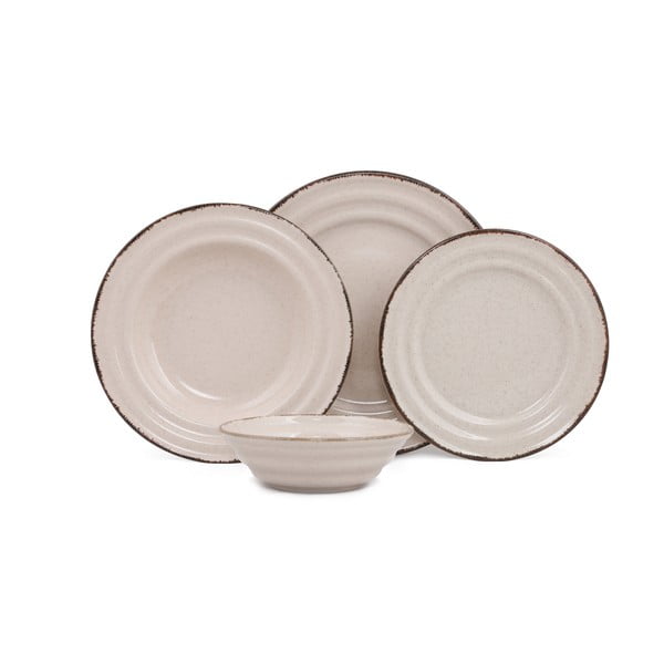 24-delni bež jedilni set iz porcelana Kütahya Porselen Basis-image-2