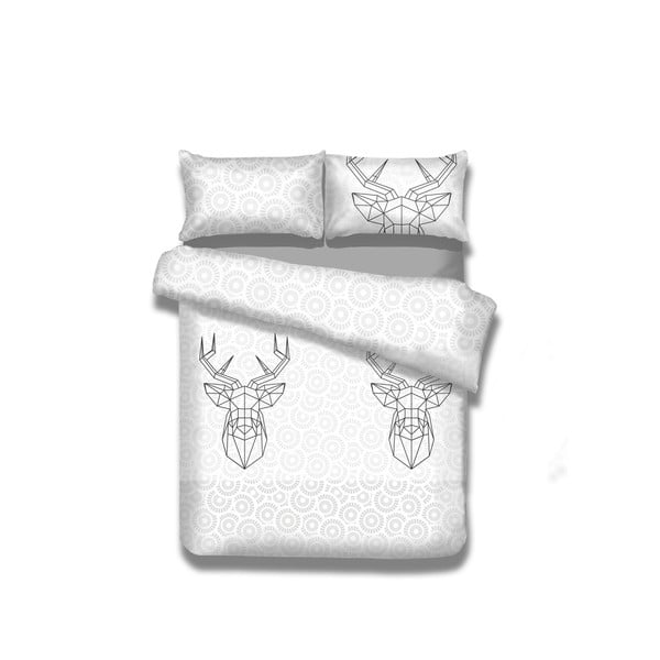 Flanelna posteljnina za zakonsko posteljo AmeliaHome My Deer Friend, 200 x 220 cm + 80 x 80 cm