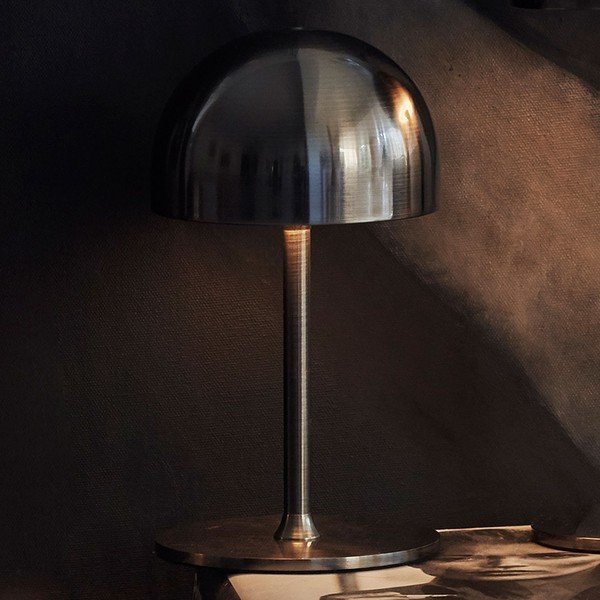 Temno siva LED namizna svetilka z daljinskim upravljalnikom s kovinskim senčilom (višina 22 cm) Tim – Sirius-image-2