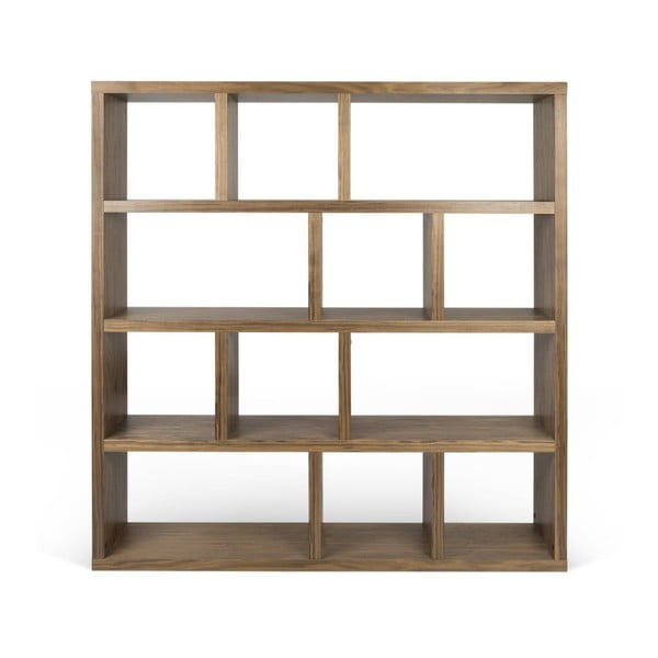 Regal v orehovem dekorju v naravni barvi 150x159 cm Berlin – TemaHome