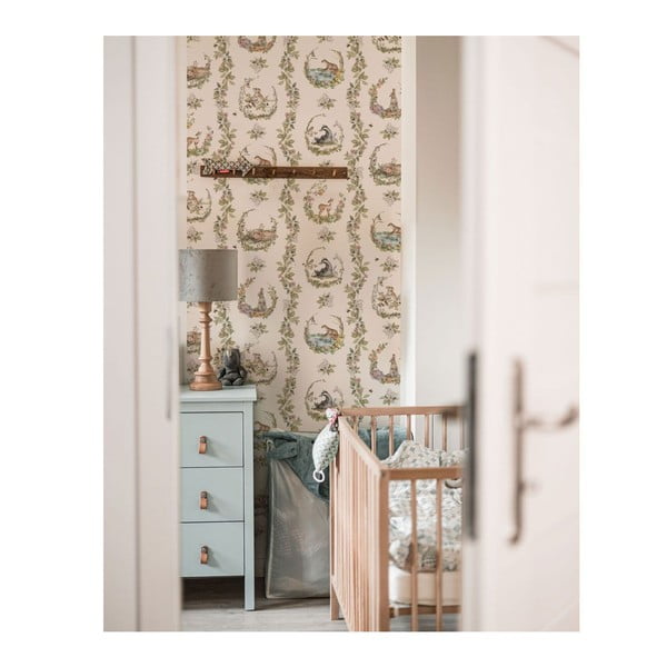 Papirna otroška tapeta 100 cm x 280 cm Animals in the Circles – Dekornik-image-1