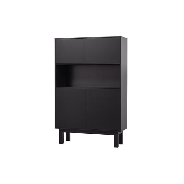 Črna omarica iz masivnega bora 110x170 cm Finca – WOOOD-image-2