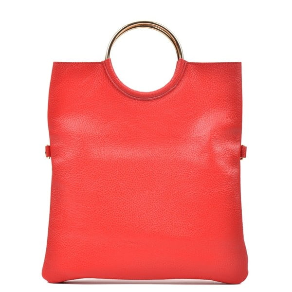Rdeča usnjena torbica Luisa Vannini Pergon Cross