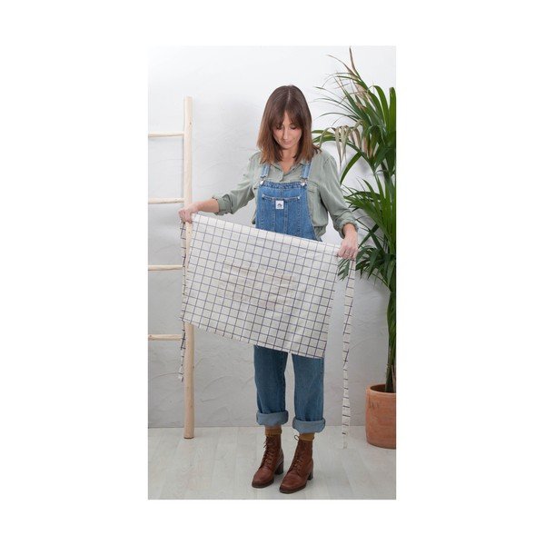 Siv karirast lanen predpasnik Really Nice Things Delantal Simple Squares-image-1