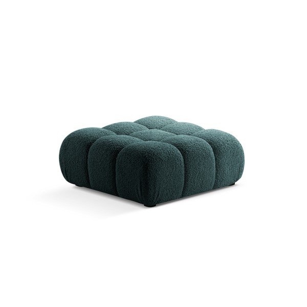 Modrozelen tabure iz tkanine bouclé – Micadoni -image-1