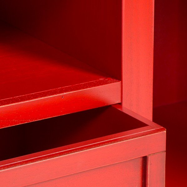 Rdeča TV mizica Evergreen House Credenza-image-1