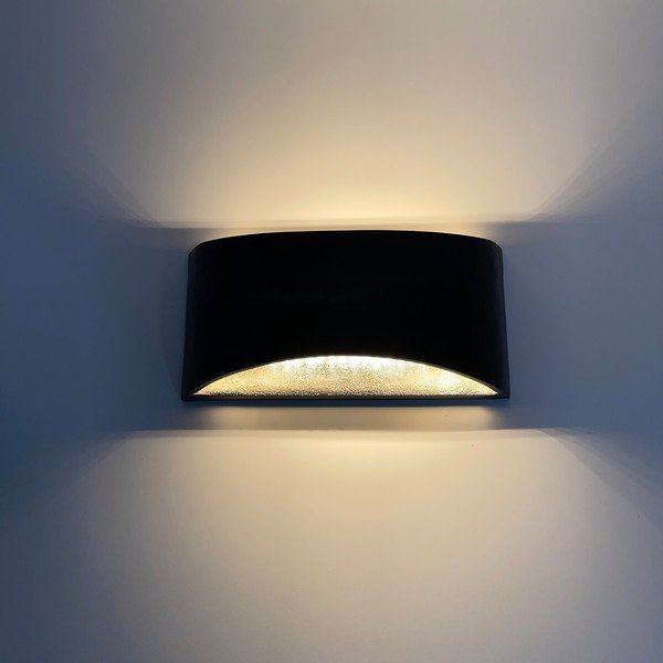 Črna LED zatemnitvena stenska svetilka Arles – Fischer & Honsel-image-2