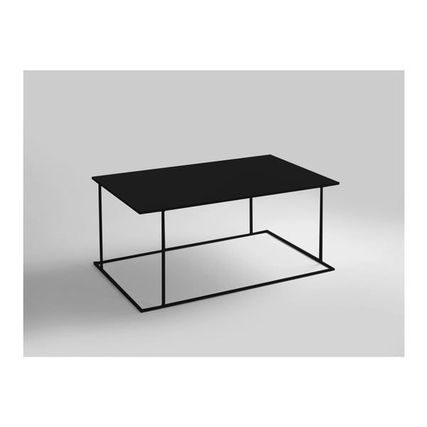 Črna kavna mizica Custom Form Walt, dolžina 100 cm