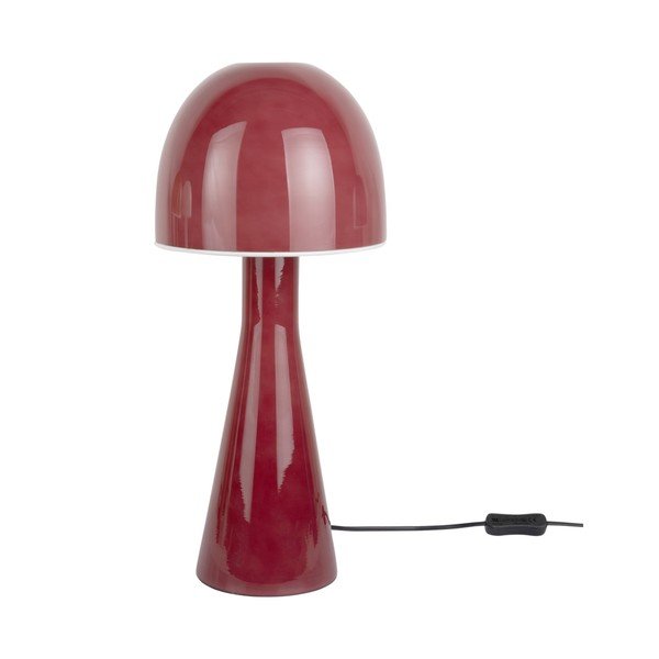 Rdeča namizna svetilka s steklenim senčilom (višina 45 cm) Bombin – Leitmotiv