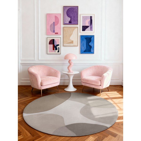 Bež ročno tkana volnena okrogla preproga ø 200 cm Hackney Clarissa – Ted Baker-image-1