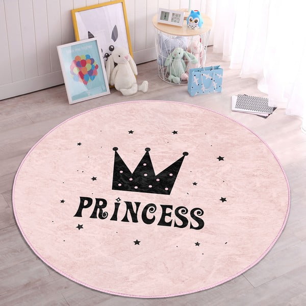 Rožnata otroška preproga ø 120 cm Comfort – Mila Home-image-1