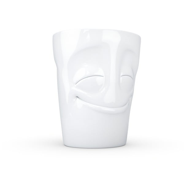 Bela porcelanasta skodelica z ročajem 58products, prostornina 350 ml-image-2