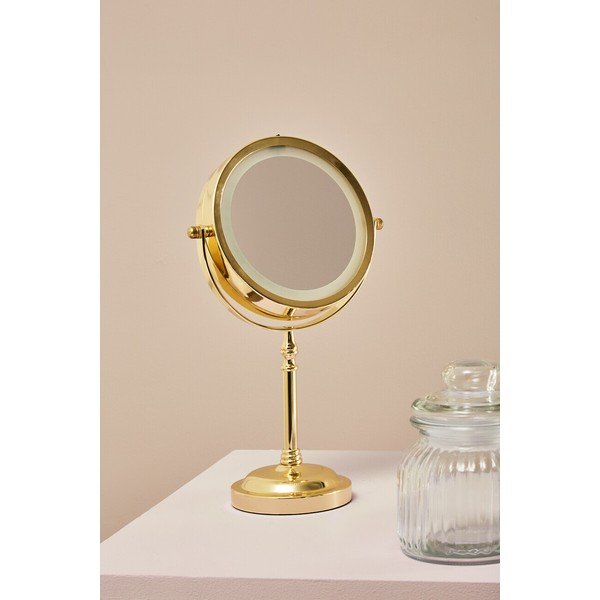 Kozmetično ogledalo z lučjo/povečevalno (2x povečava) ø 15 cm Cassini – Premier Housewares-image-1