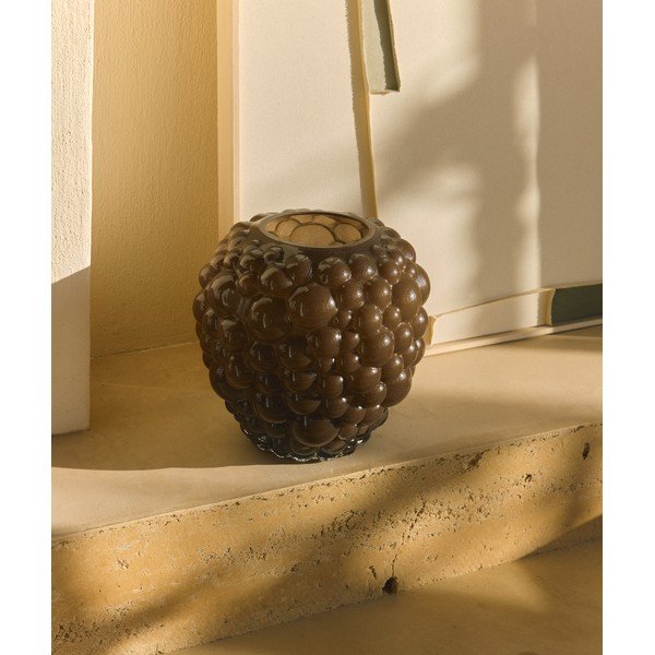 Rjava steklena vaza (višina 30 cm) Mure – Kave Home-image-2
