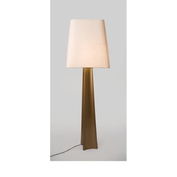 Stoječa svetilka v zlati barvi s tekstilnim senčilom (višina 151 cm) Tripura – Bizzotto-image-1