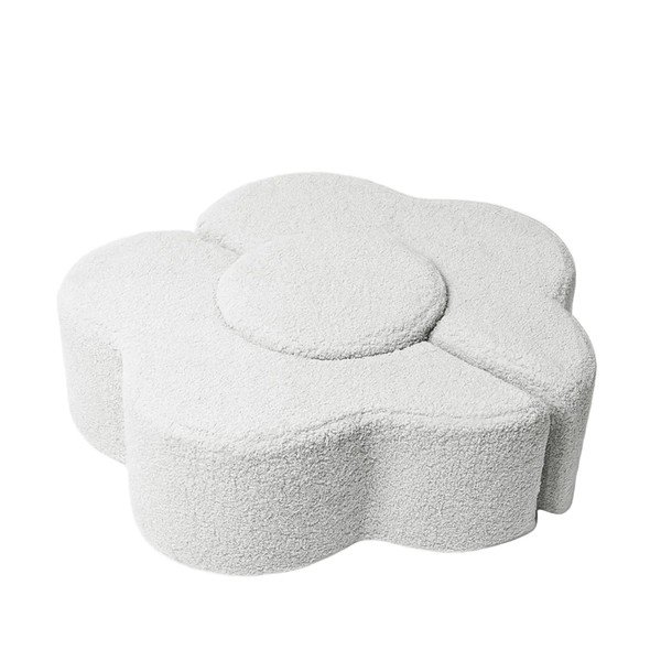 Belo bouclé otroško igrišče iz pene 3 ks višina 27 cm 88x90 cm – Meowbaby-image-2