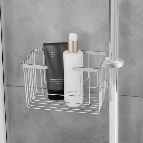 Kopalniška polica iz nerjavečega jekla v sijajno srebrni barvi z namestitvijo brez vrtanja Valognes – Wenko-image-2