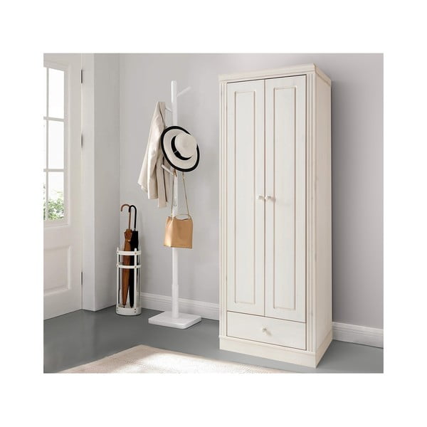 Bela garderobna omara iz masivnega bora 65x180 cm Anita – Støraa-image-1