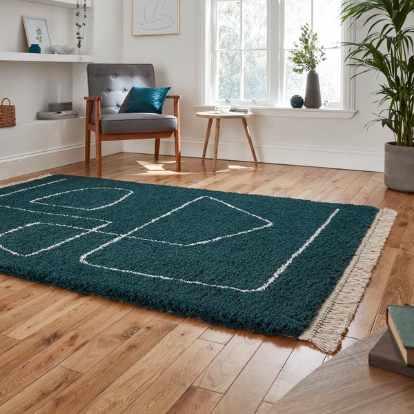 Smaragdno zelena preproga Think Rugs Boho, 160 x 220 cm-image-2