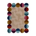 Bež ročno tkana volnena preproga 200x290 cm Mia Textured Scallop – Flair Rugs