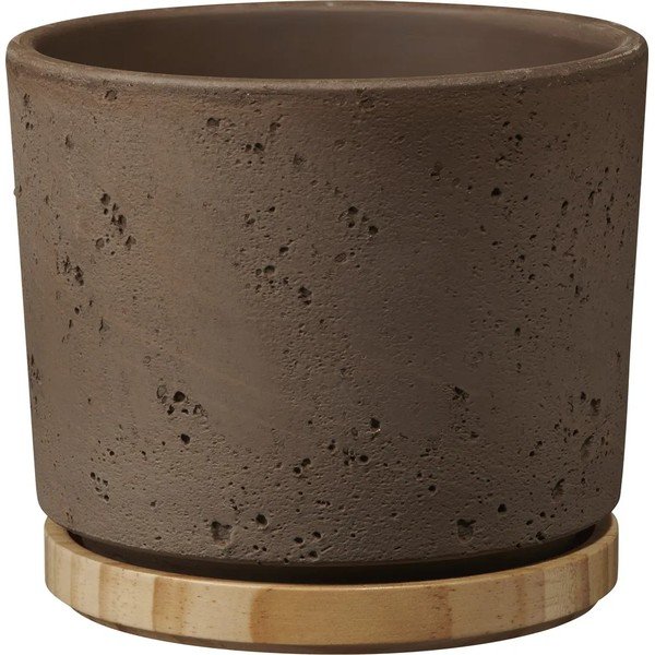 Temno siv keramični cvetlični lonec Big pots, ø 16 cm