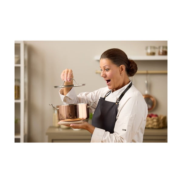 Lonec iz bakra in nerjavečega jekla s pokrovko za indukcijsko ploščo 3 l – Blomsterbergs-image-3