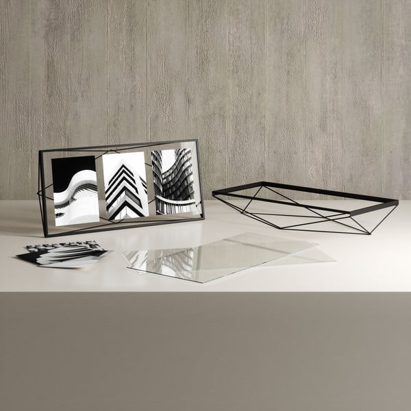 Črn kovinski stoječ/stenski okvir 48x23 cm Prisma – Umbra-image-4