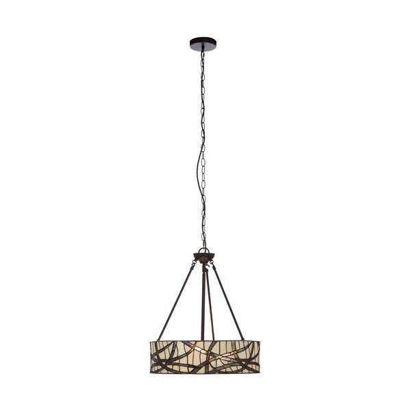 Kovinska viseča svetilka s steklenim senčilom ø 46 cm Waldorf – Premier Housewares