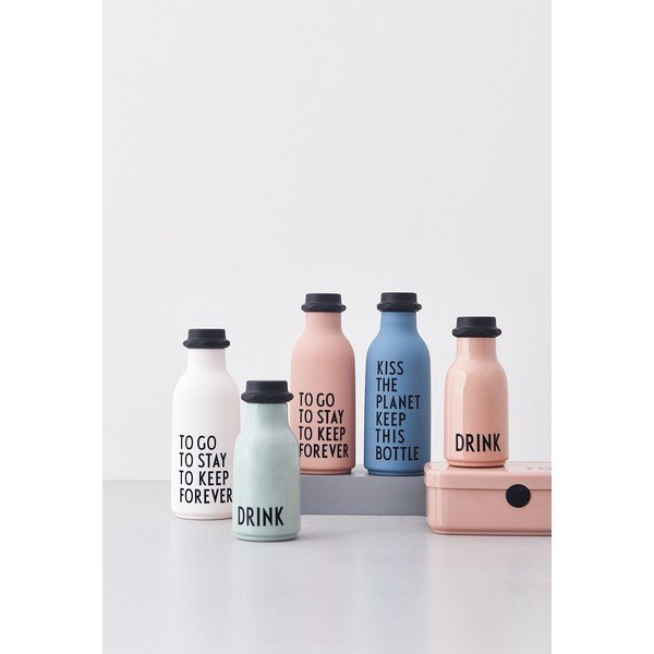 Roza steklenička za vodo Design Letters Forever, 500 ml-image-1