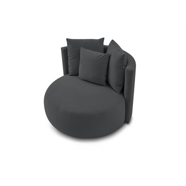 Temno siv žameten fotelj Cesar – Bobochic Paris-image-4