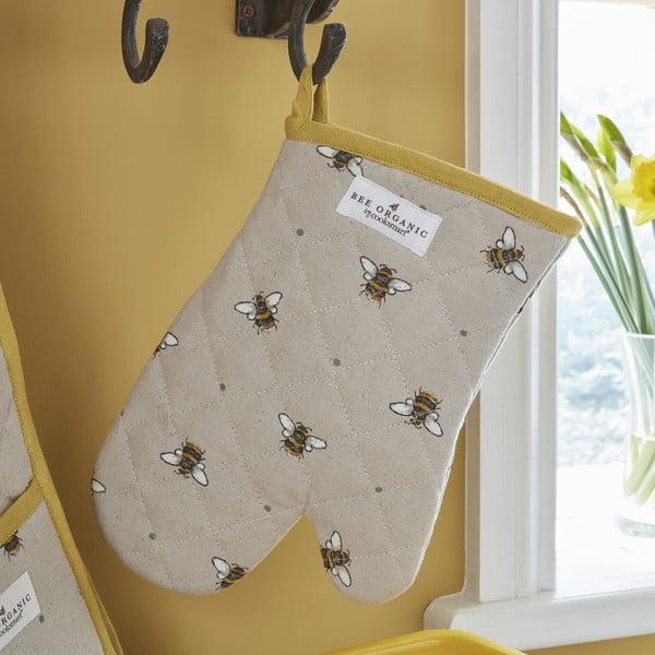 Kuhinjske krpe, predpasnik in kuhinjska rokavica v kompletu 5 ks Bumble Bees – Cooksmart ®-image-3