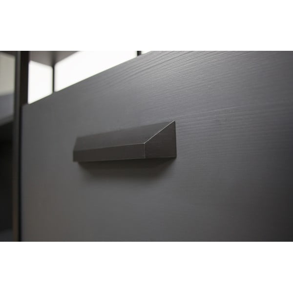 Črna lesen regal s 4 predali BePureHome-image-1