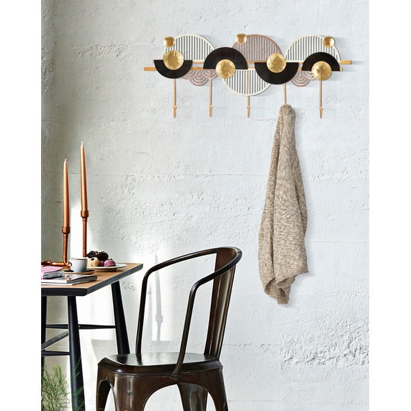 Stenski obešalnik v zlati in črni barvi Mauro Ferretti Art-image-1