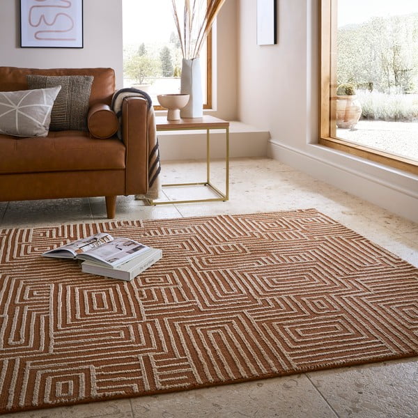 Preproga v barvi terakote 160x230 cm Kylo – Flair Rugs-image-1