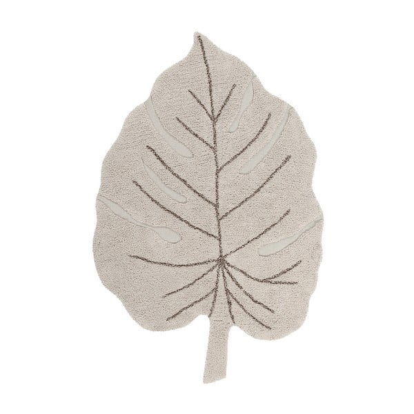 Bež pralna ročno tkana bombažna otroška preproga 120x180 cm Monstera Natural – Lorena Canals