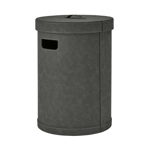 Temno siv koš za perilo iz imitacije usnja Sahla M – Blomus
