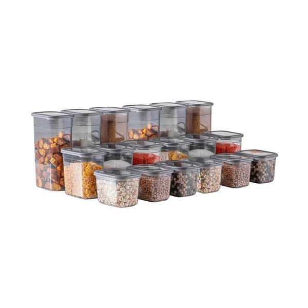 Posode za shranjevanje v kompletu 18 ks živil Fresco – Hermia