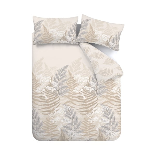 Bež/kremno bela posteljnina 135x200 cm Floral Foliage – Catherine Lansfield