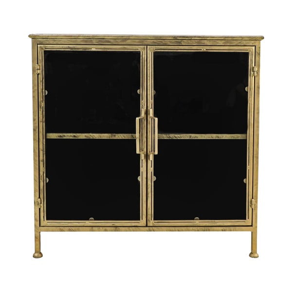 Kovinska vitrina v zlati barvi 93x90 cm Fletcher - HSM collection