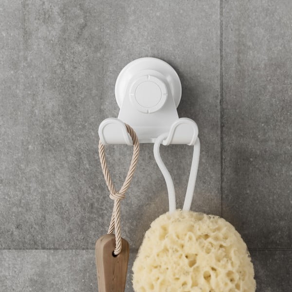 Bel obešalnik iz reciklirane plastike z namestitvijo brez vrtanja Flex Adhesive – Umbra-image-2