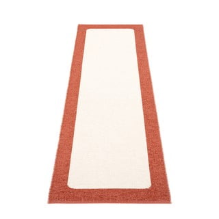 Opečnato oranžen/kremno bel zunanji in notranji tekač 70x240 cm Ilda Brick – Pappelina