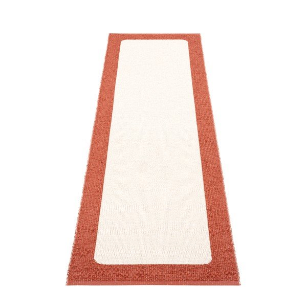 Opečnato oranžen/kremno bel zunanji in notranji tekač 70x240 cm Ilda Brick – Pappelina